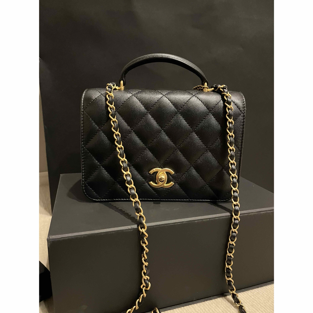 CHANEL - シャネル AS4286 トップハンドル キャビアスキン　ミニマトラッセ　フラップ