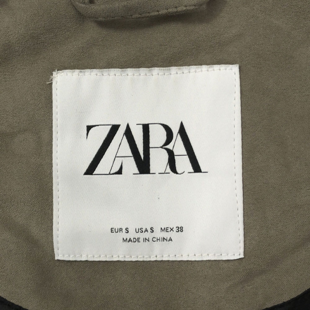 ZARA - ザラ スエードライク ジップジャケット S ベージュ系 ZARA - ザラ スエードライク ジップジャケット S ベージュ系