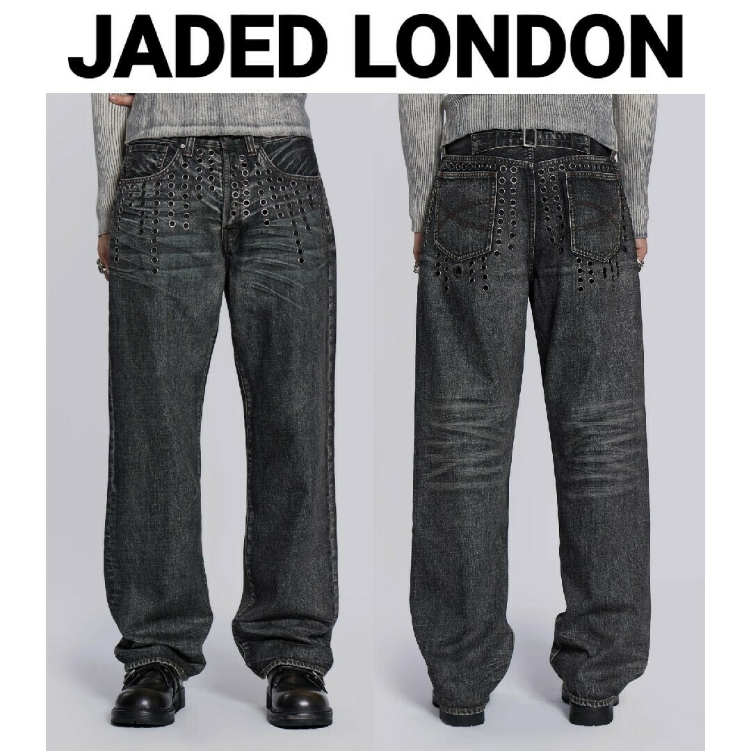 新品】JADED LONDON Puncture ジーンズ デニム 30 デニム/ジーンズ 新品】JADED LONDON Puncture ジーンズ デニム 30 デニム/ジーンズ