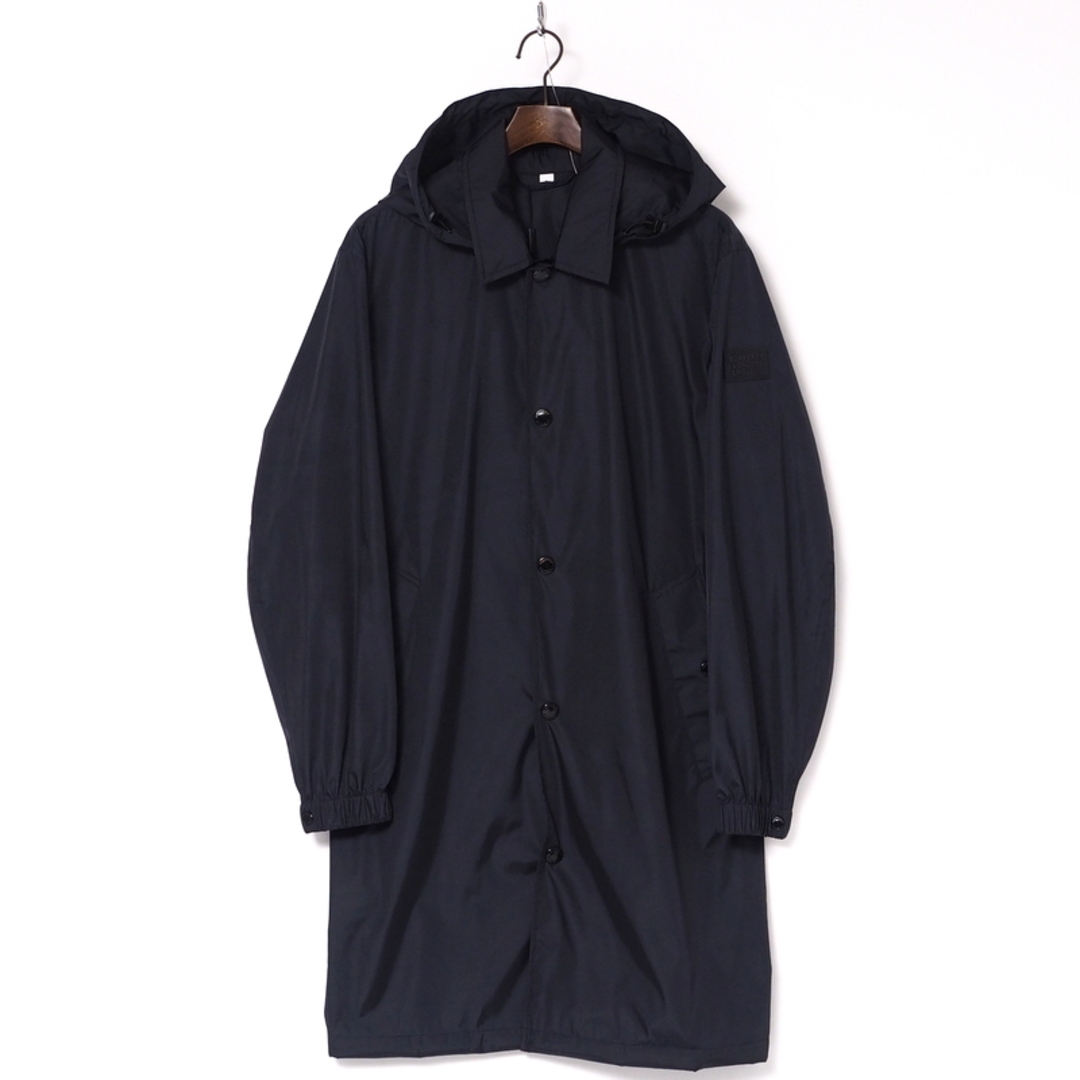 BURBERRY - ■未使用品■BURBERRY バーバリー コート サイズ46 ナイロンコート ロングコート ステンカラーコート フード着脱可 ネイビー 20240923/RA1274