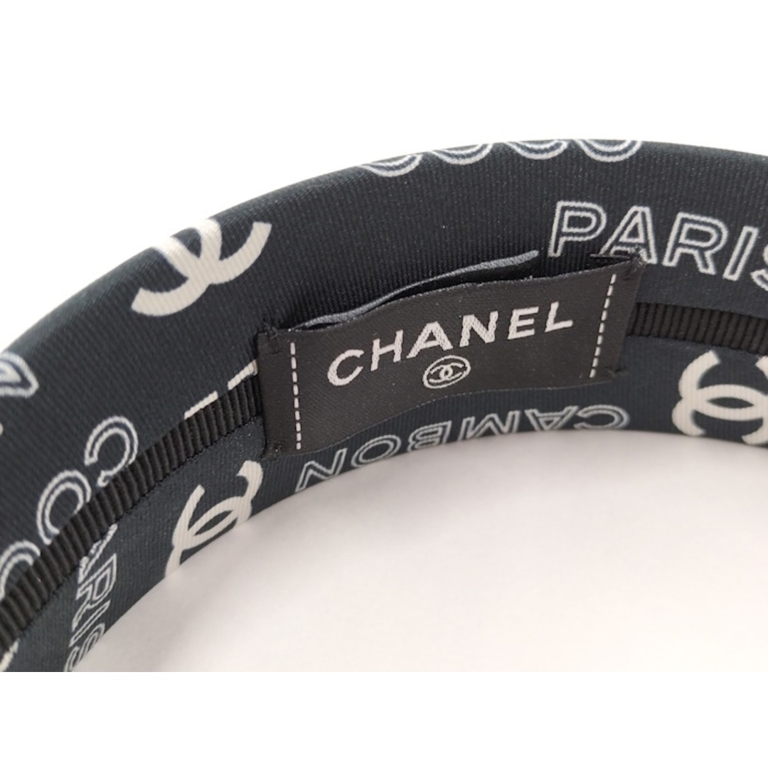 CHANEL - CHANEL カチューシャ ココマーク ロゴ ブラックの通販 CHANEL - CHANEL カチューシャ ココマーク ロゴ ブラックの通販