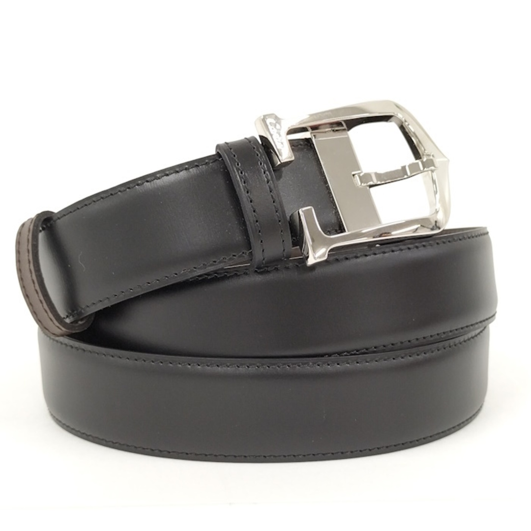 Cartier - Cartier メンズ ベルト レザー ブラック ブラウンの Cartier - Cartier メンズ ベルト レザー ブラック ブラウンの