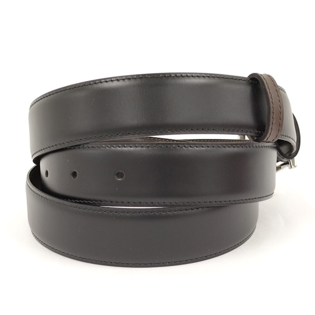 Cartier - Cartier メンズ ベルト レザー ブラック ブラウンの Cartier - Cartier メンズ ベルト レザー ブラック ブラウンの