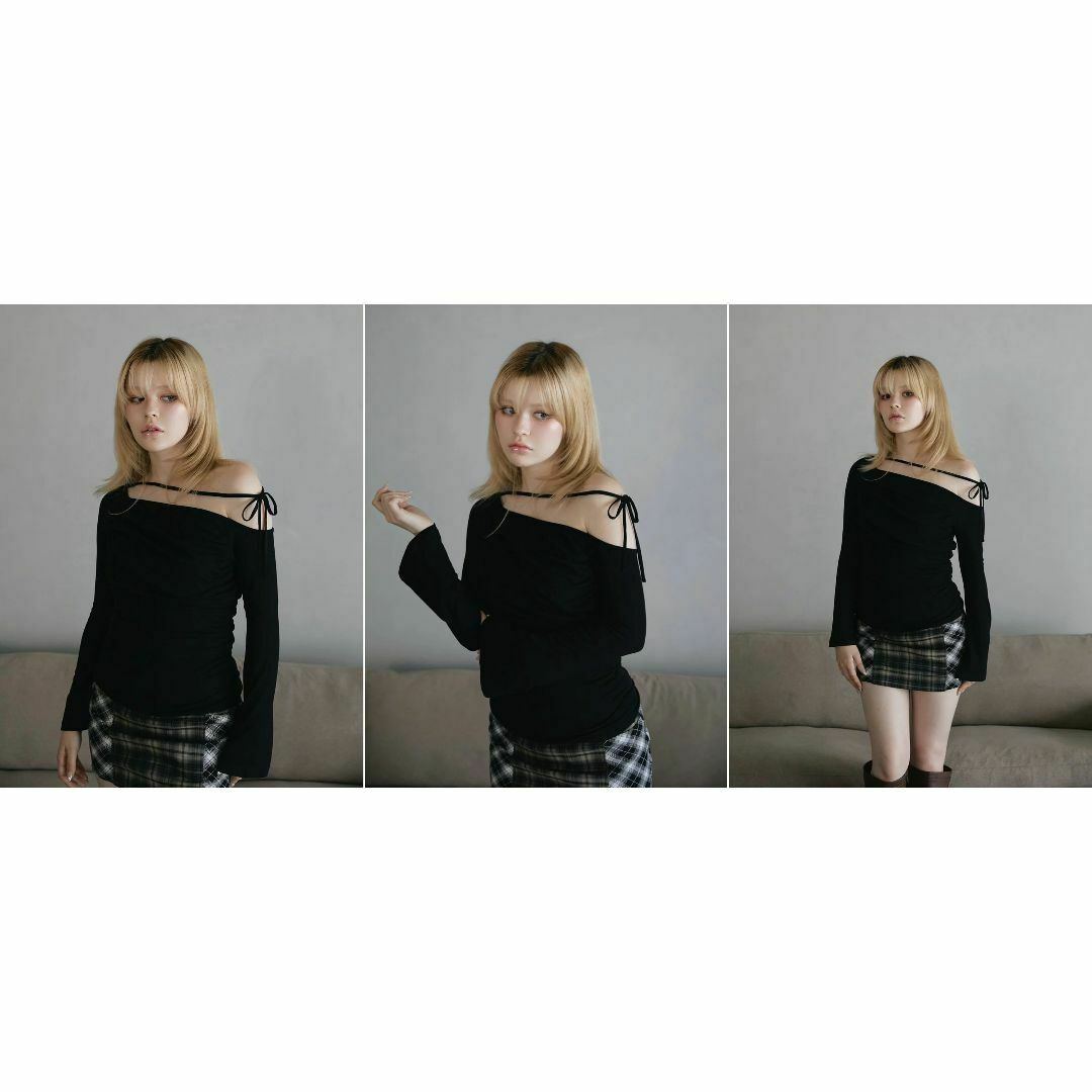 Bubbles - アンドマリー Andmary Vanessa ribbon tops blackの Bubbles - アンドマリー Andmary Vanessa ribbon tops blackの