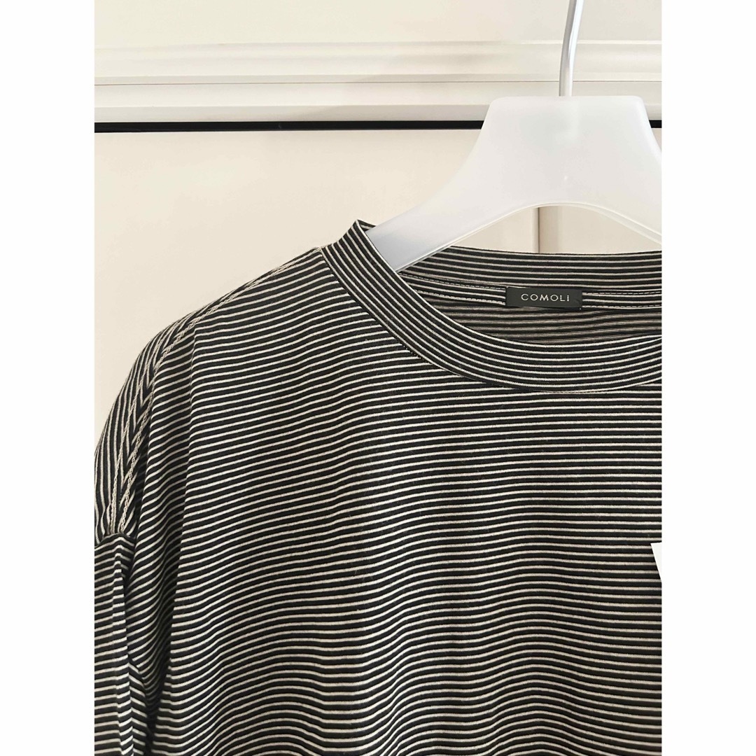 Comoli サマーウール 半袖 Tシャツ Border サイズ3 Comoli サマーウール 半袖 Tシャツ Border サイズ3