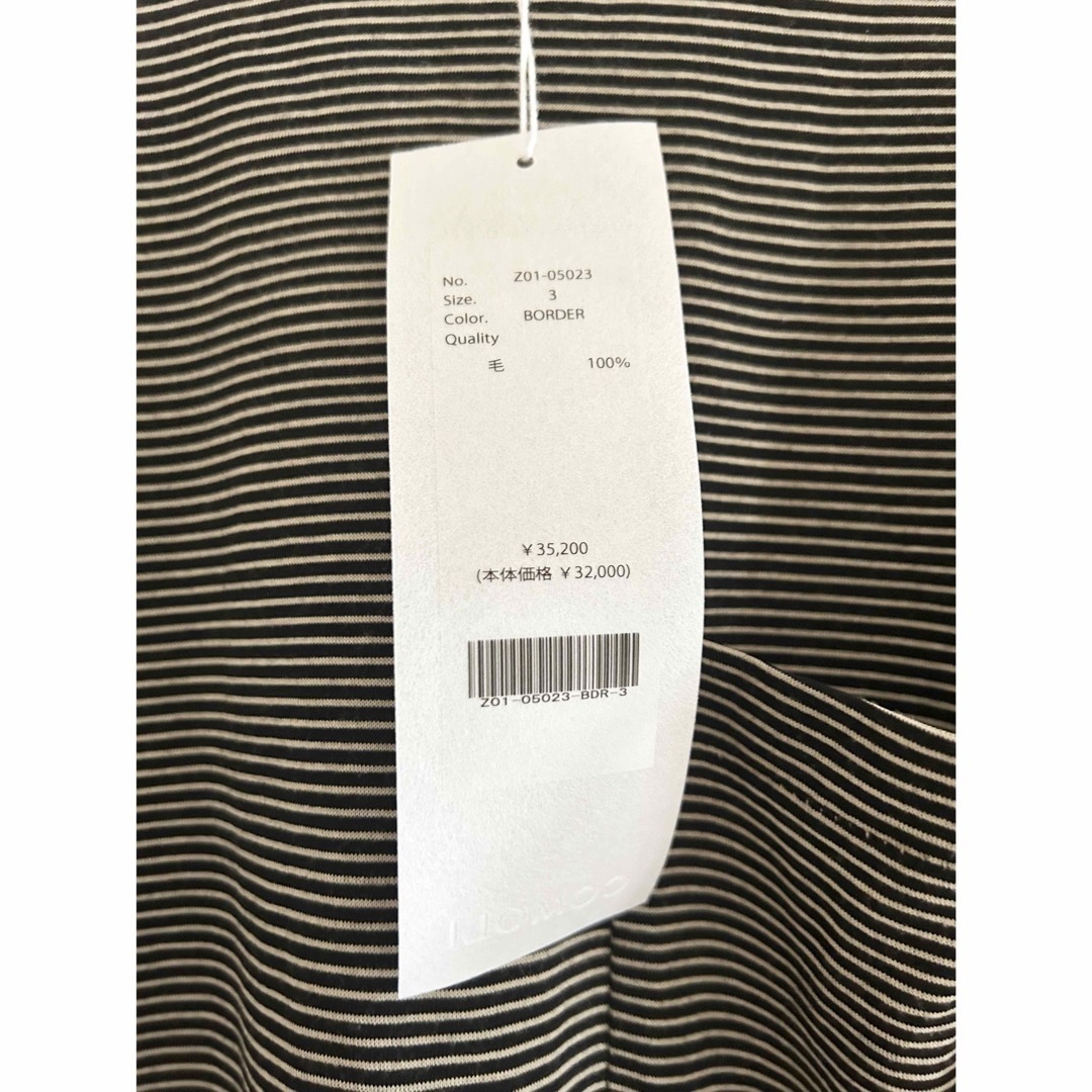 Comoli サマーウール 半袖 Tシャツ Border サイズ3 Comoli サマーウール 半袖 Tシャツ Border サイズ3