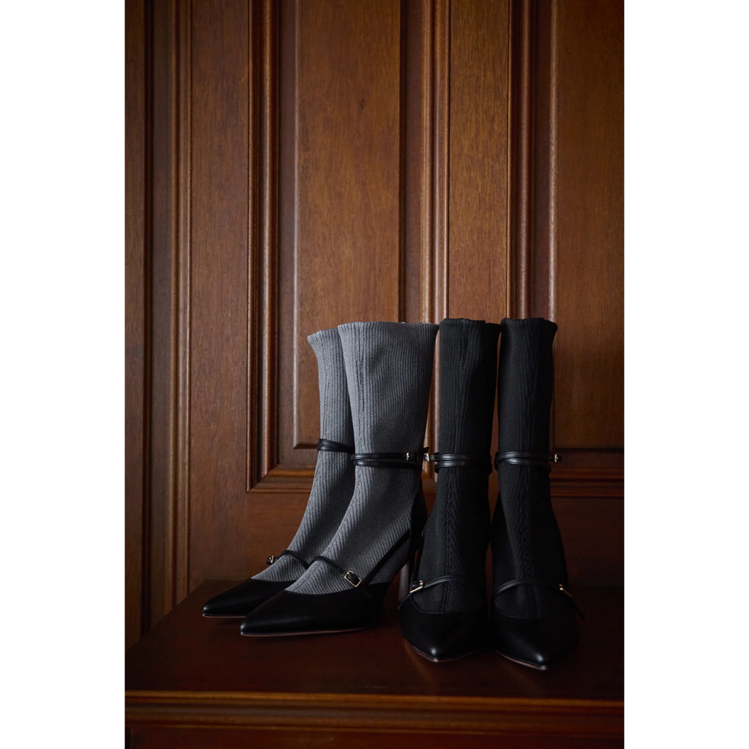 Her lip to - Herlipto Belted Sock Boots 36 22.5の通販 by Her lip to - Herlipto Belted Sock Boots 36 22.5の通販 by