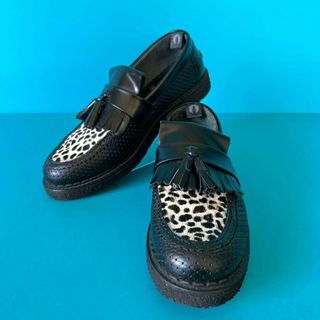 GEORGE COX - george cox ハラコ ラバーソール SIZE6 ブラック GEORGE COX - george cox ハラコ ラバーソール SIZE6 ブラック