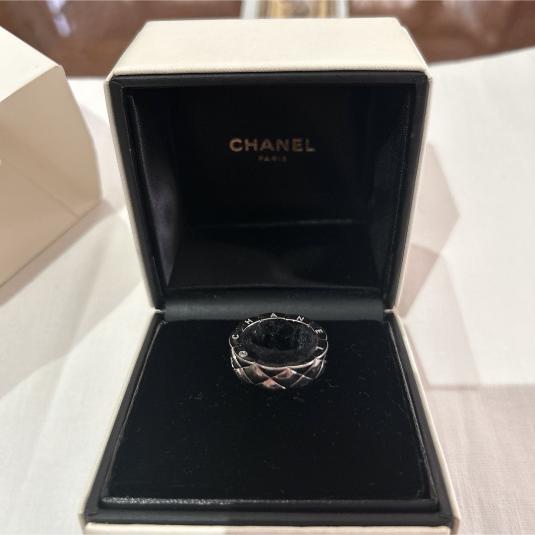 CHANEL - CHANEL マトラッセリング ホワイトゴールド14号の通販 CHANEL - CHANEL マトラッセリング ホワイトゴールド14号の通販