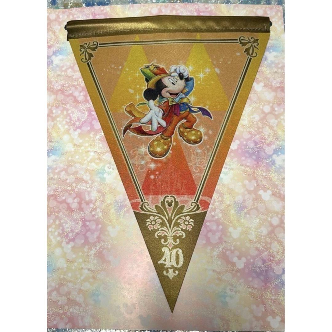 Disney - ディズニーランド　40周年　ガーランド　タペストリー ミッキー　両面