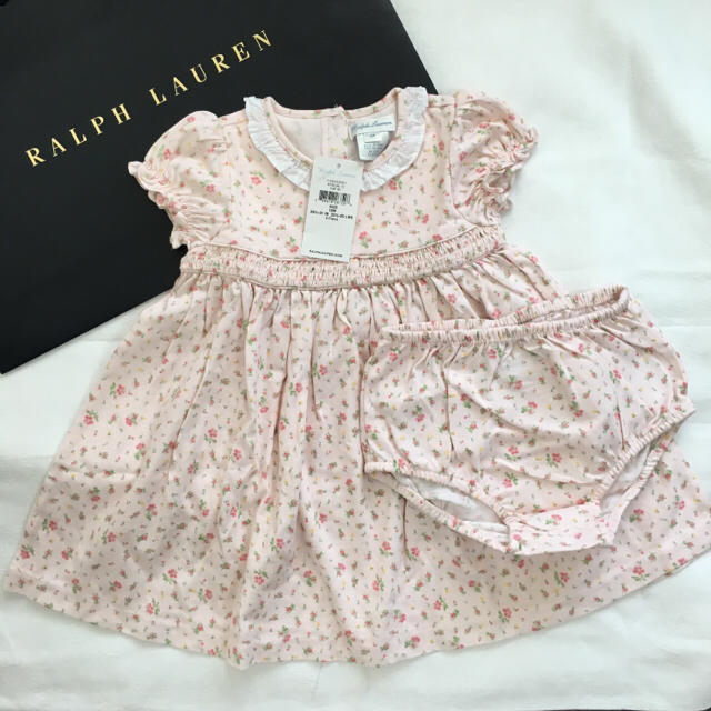 Ralph Lauren(ラルフローレン)のギフトにも！小花柄ドレス&ブルマ♡80ラルフ新品 キッズ/ベビー/マタニティのベビー服(~85cm)(ワンピース)の商品写真