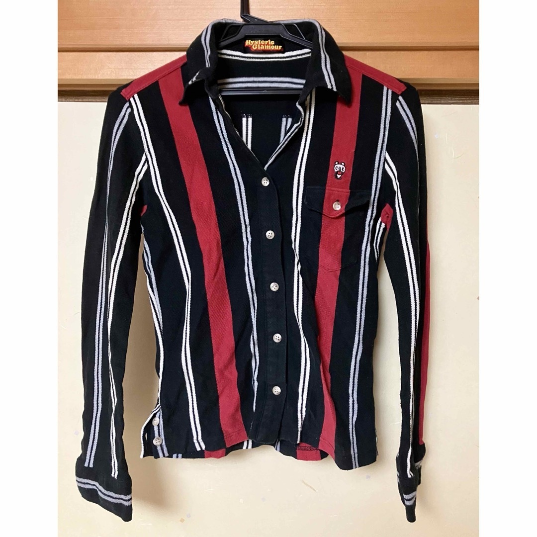 希少デザイン HYSTERIC GLAMOUR ヒスガール ストライプ ブラウス 希少デザイン HYSTERIC GLAMOUR ヒスガール ストライプ ブラウス