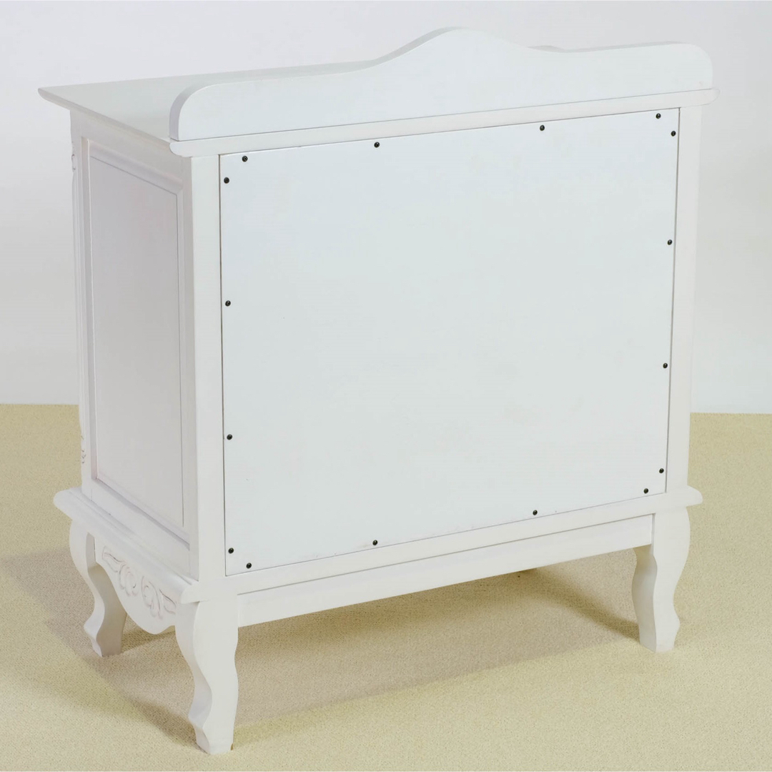 H 新品 アンティーク調 キャビネット 75cm 白 本棚 リビング収納 H 新品 アンティーク調 キャビネット 75cm 白 本棚 リビング収納