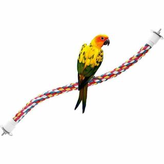 80センチ⭐️インコ 止まり木 オウム ロープパーチ 文鳥 ケージ アクセサリー(鳥)
