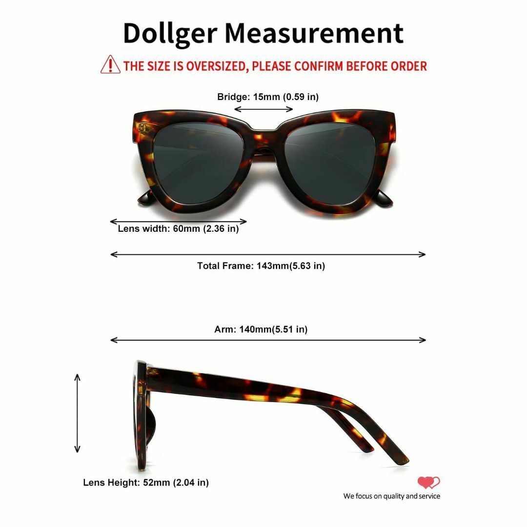色: べっ甲柄・グレーレンズ】Dollger レトロ キャットアイ 色: べっ甲柄・グレーレンズ】Dollger レトロ キャットアイ