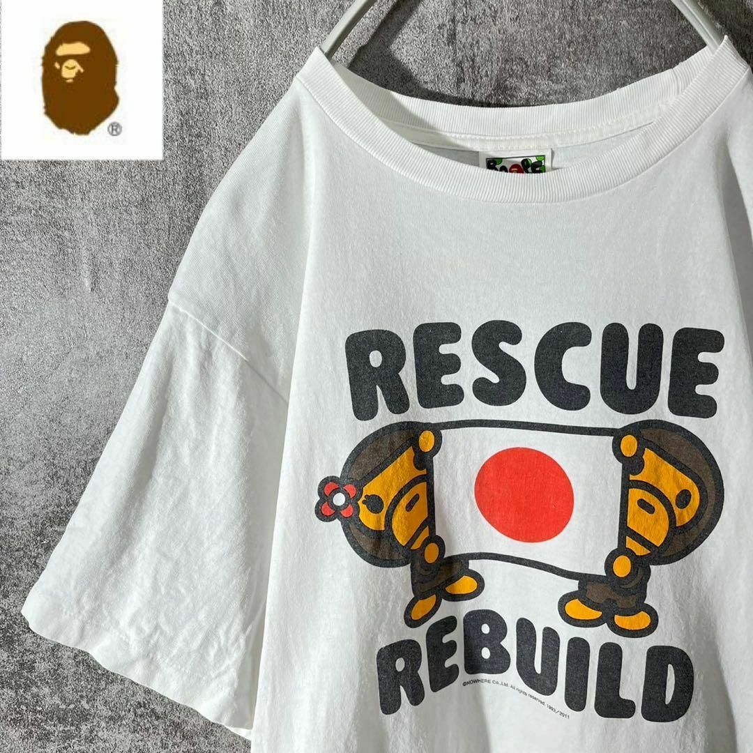 A BATHING APE(アベイシングエイプ)の[大人気]　アベイシングエイプ　Tシャツ　プリント◎　存在感◎　マイロ　日本国旗 メンズのトップス(Tシャツ/カットソー(半袖/袖なし))の商品写真