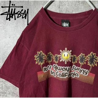 ステューシー(STUSSY)の[大人気] ステューシー　Tシャツ　太陽　ヤシの木　スマイリー　存在感◎ レア◎(Tシャツ/カットソー(半袖/袖なし))