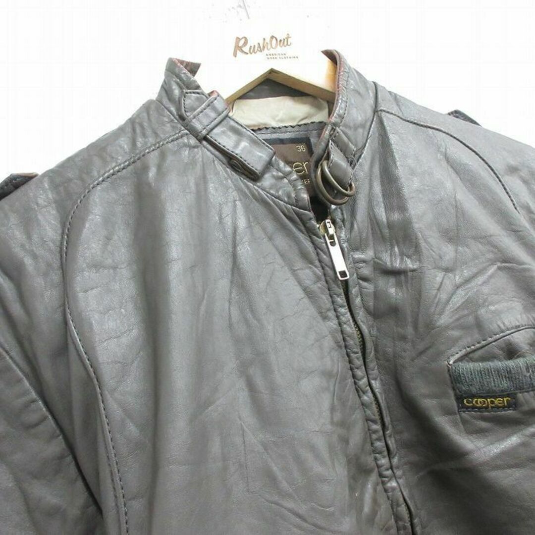 M☆古着 長袖 レザー ジャケット メンズ 80年代 80s USA製 濃 M☆古着 長袖 レザー ジャケット メンズ 80年代 80s USA製 濃