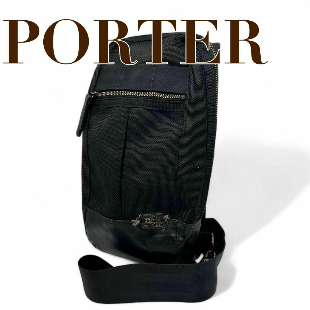 PORTER ポーター ショルダーバッグ s93 ブラック ボディバッグ 黒 PORTER ポーター ショルダーバッグ s93 ブラック ボディバッグ 黒