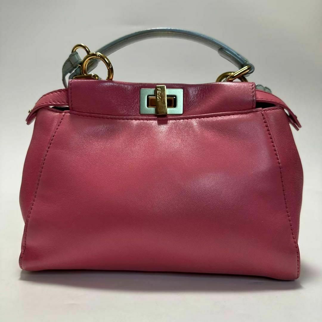 a81【美品】保存袋付 フェンディ ミニピーカブ レザー 2way a81【美品】保存袋付 フェンディ ミニピーカブ レザー 2way