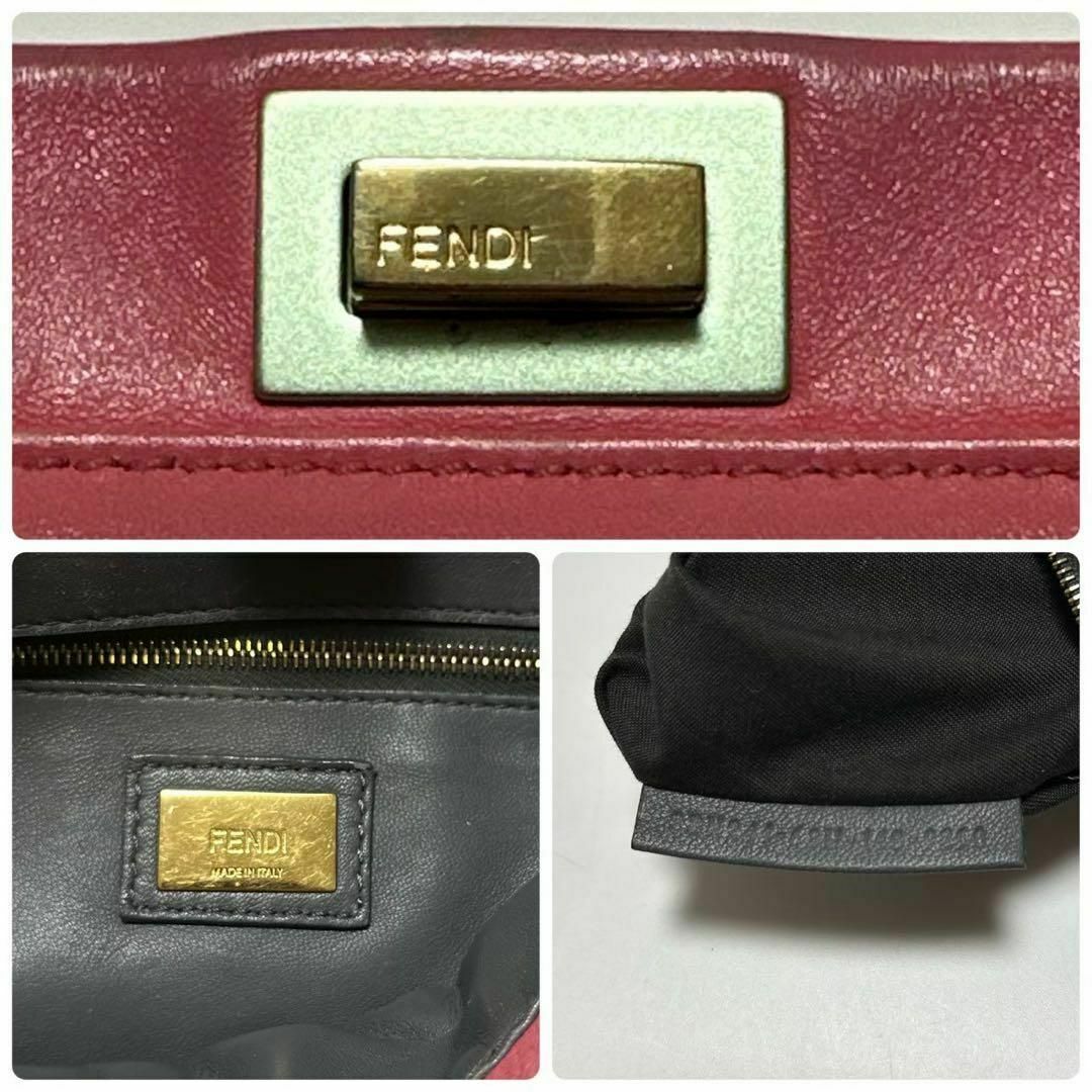 a81【美品】保存袋付 フェンディ ミニピーカブ レザー 2way a81【美品】保存袋付 フェンディ ミニピーカブ レザー 2way