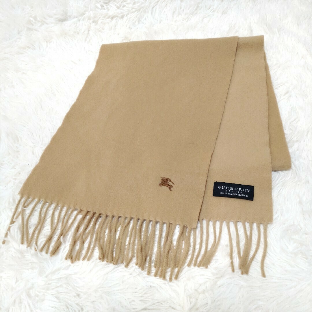【30%OFF】 【ゆい様専用】バーバリーロンドン カシミヤ100% ラクマ フリマアプリ | 刺繍ロゴ ベージュ マフラー 小物