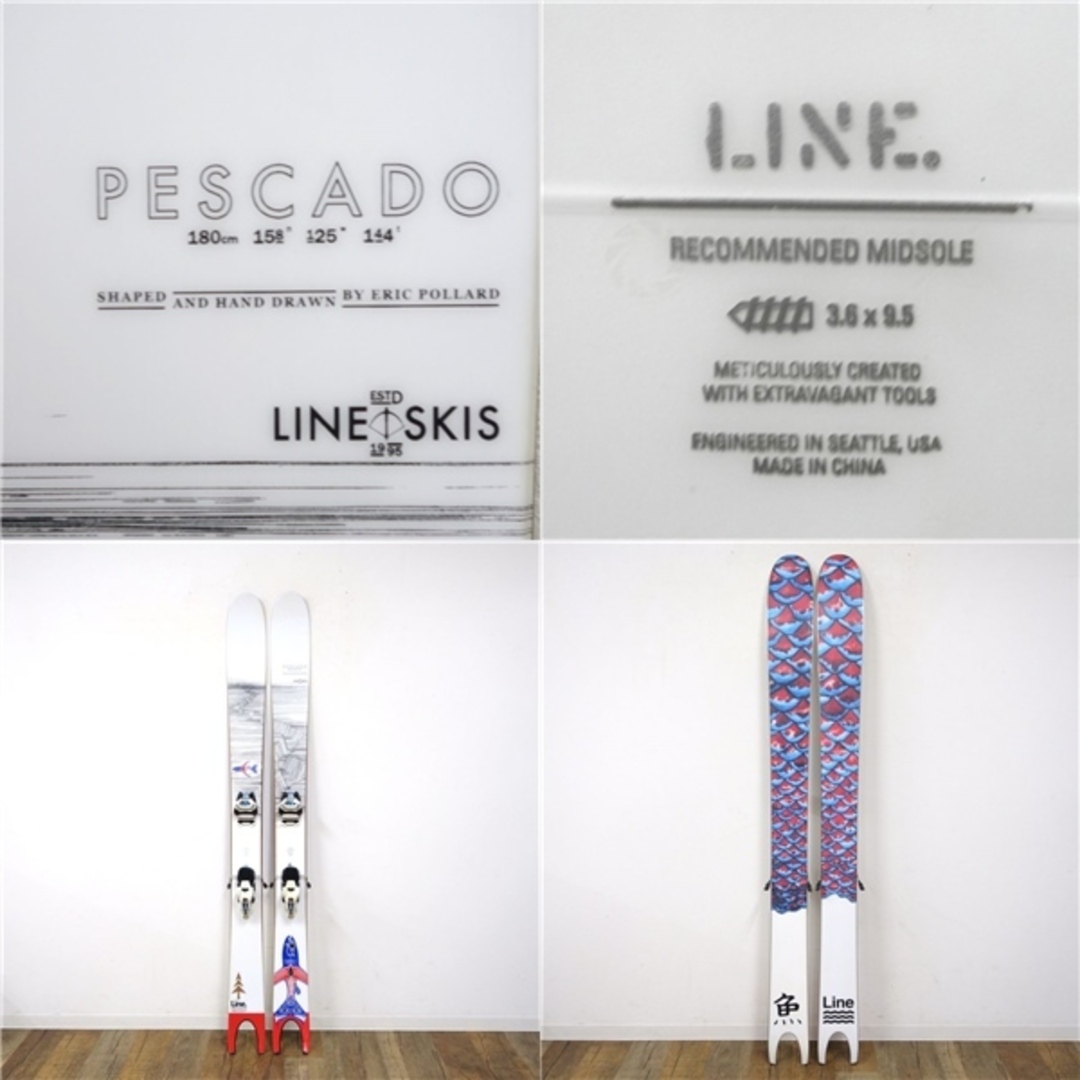 極美品 ライン LINE PESCADO 180cm 125mm ビンディング MARKER 極美品 ライン LINE PESCADO 180cm 125mm ビンディング MARKER