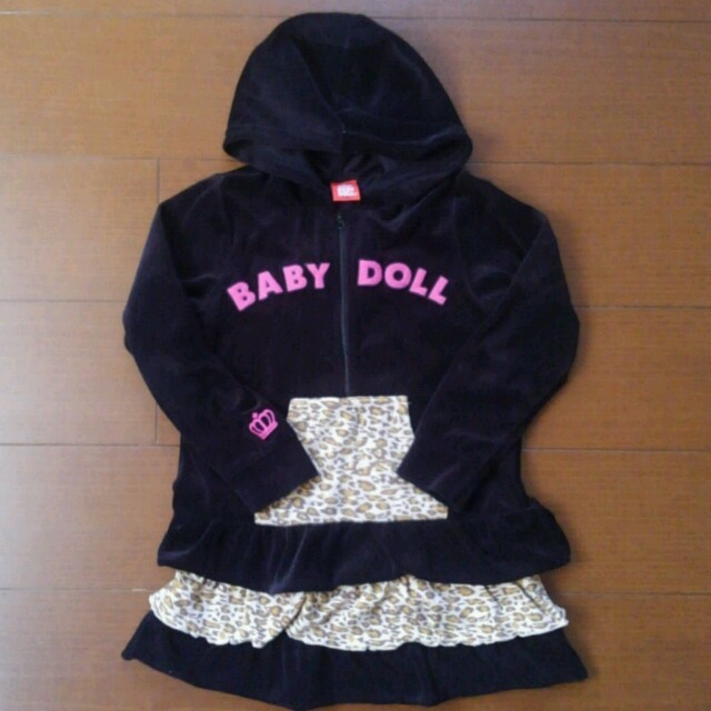 BABYDOLL(ベビードール)のmama 様専用　BABY DOLL 130cm ベロアワンピース キッズ/ベビー/マタニティのキッズ服女の子用(90cm~)(その他)の商品写真