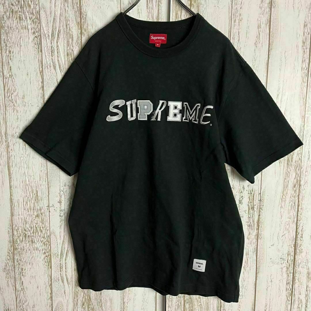 即完売モデル】シュプリーム☆刺繍センターロゴTシャツ 希少 即完売モデル】シュプリーム☆刺繍センターロゴTシャツ 希少