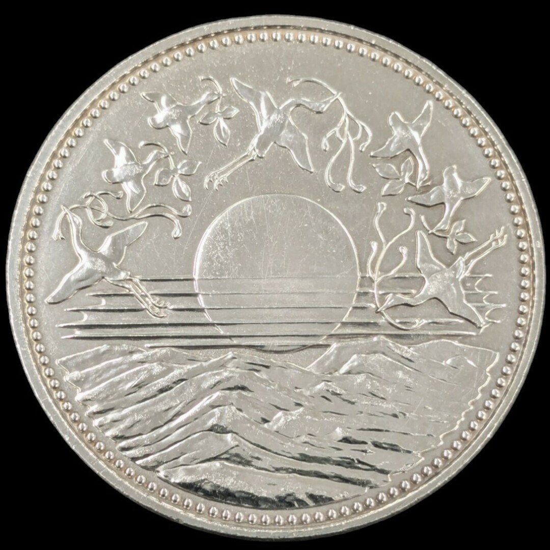 MG②天皇陛下御在位60年記念硬貨 額面10,000円 昭和61年発行 純銀