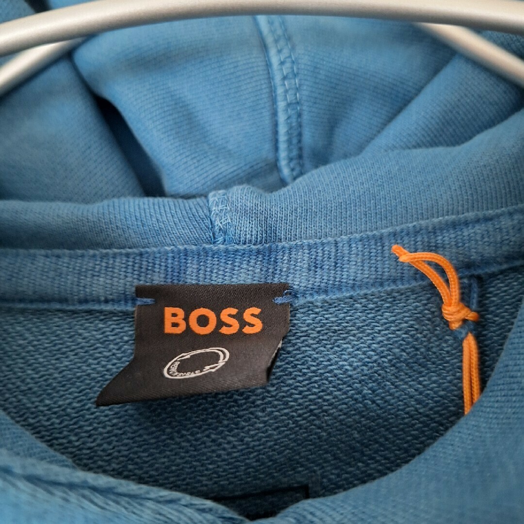 【お年玉セール特価】 HUGO Mサイズ フードパーカー ガーメントダイロゴ ヒューゴボス BOSS トップス