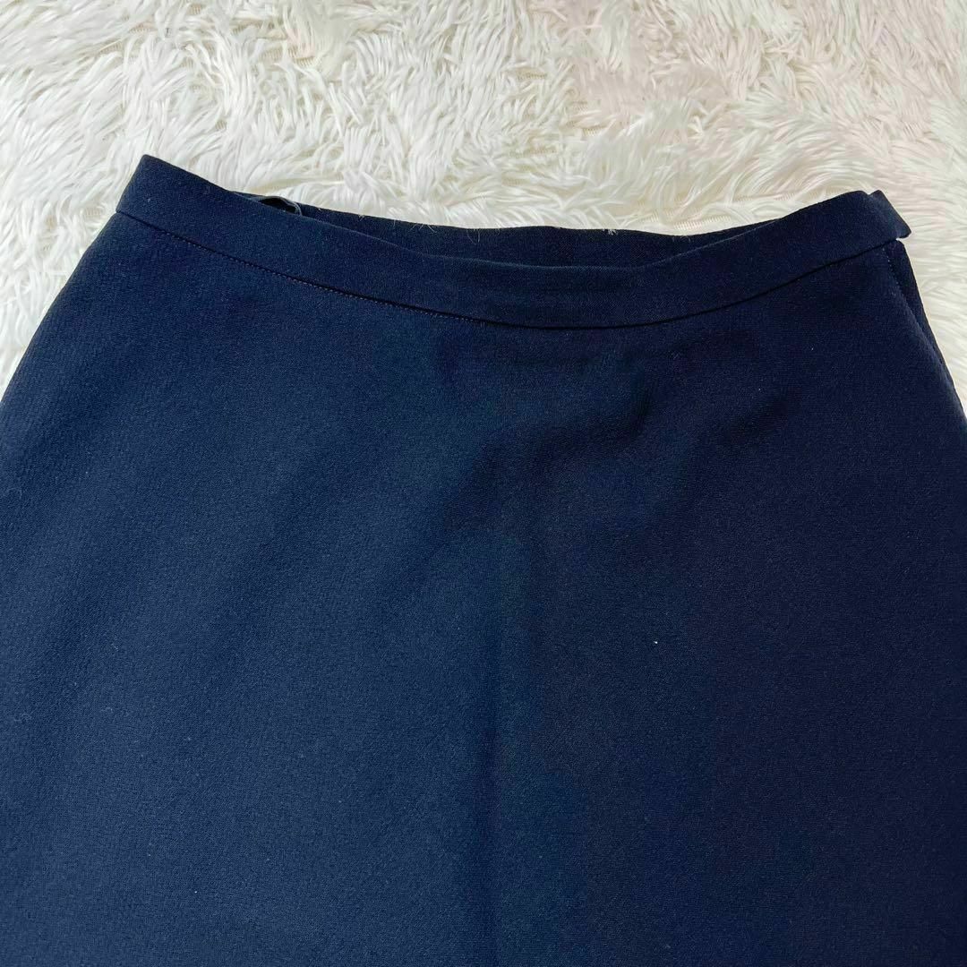 美品】CHANEL スカート ネイビー ひざ丈 美品】CHANEL スカート ネイビー ひざ丈