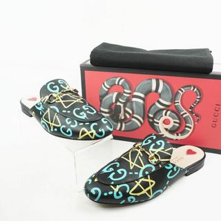 GUCCI - 希少 EU37 GUCCI グッチ フラットミュール Horsebit GUCCI - 希少 EU37 GUCCI グッチ フラットミュール Horsebit
