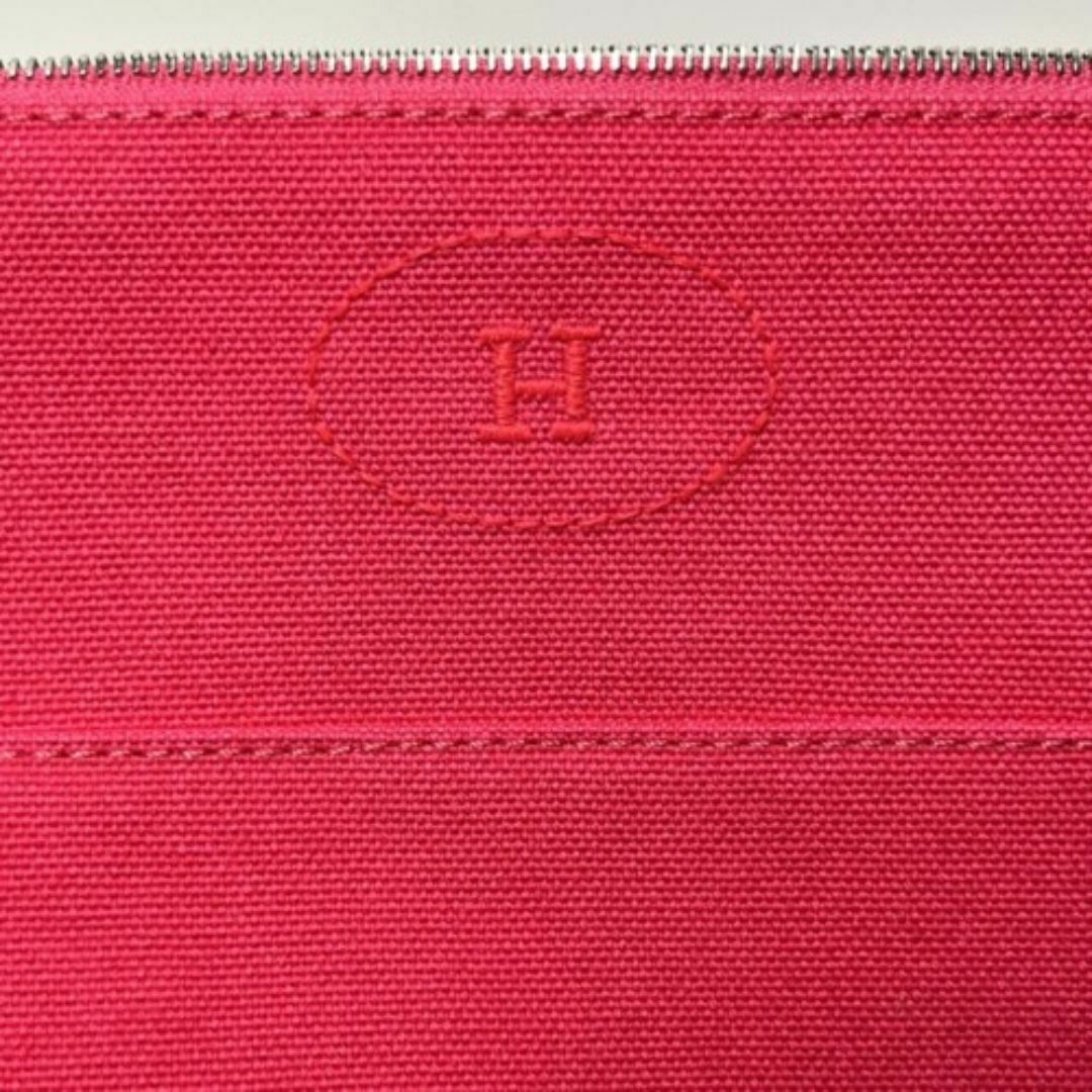 HERMES エルメス ボリード ポーチ MM コットンキャンバス レザー HERMES エルメス ボリード ポーチ MM コットンキャンバス レザー