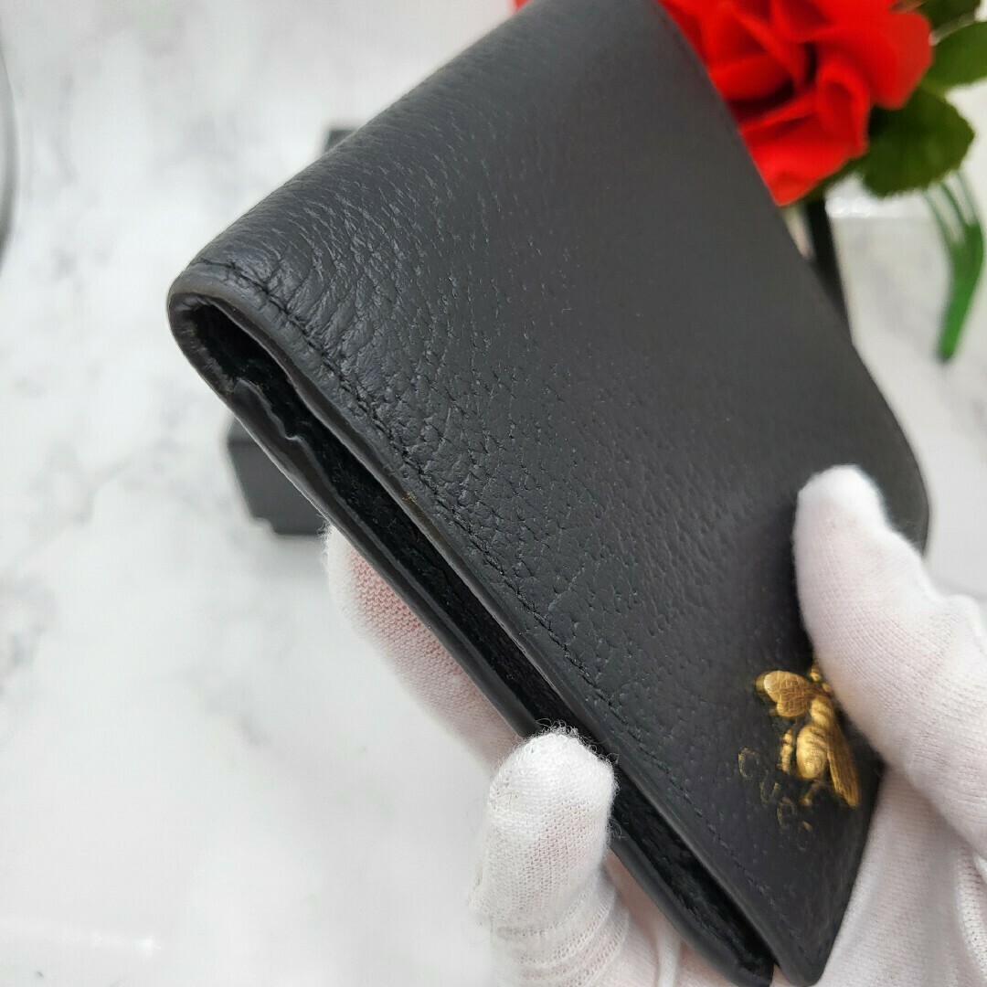 美品】 GUCCI グッチ 2つ折り財布 財布 アニマリエ bee 蜂 美品】 GUCCI グッチ 2つ折り財布 財布 アニマリエ bee 蜂