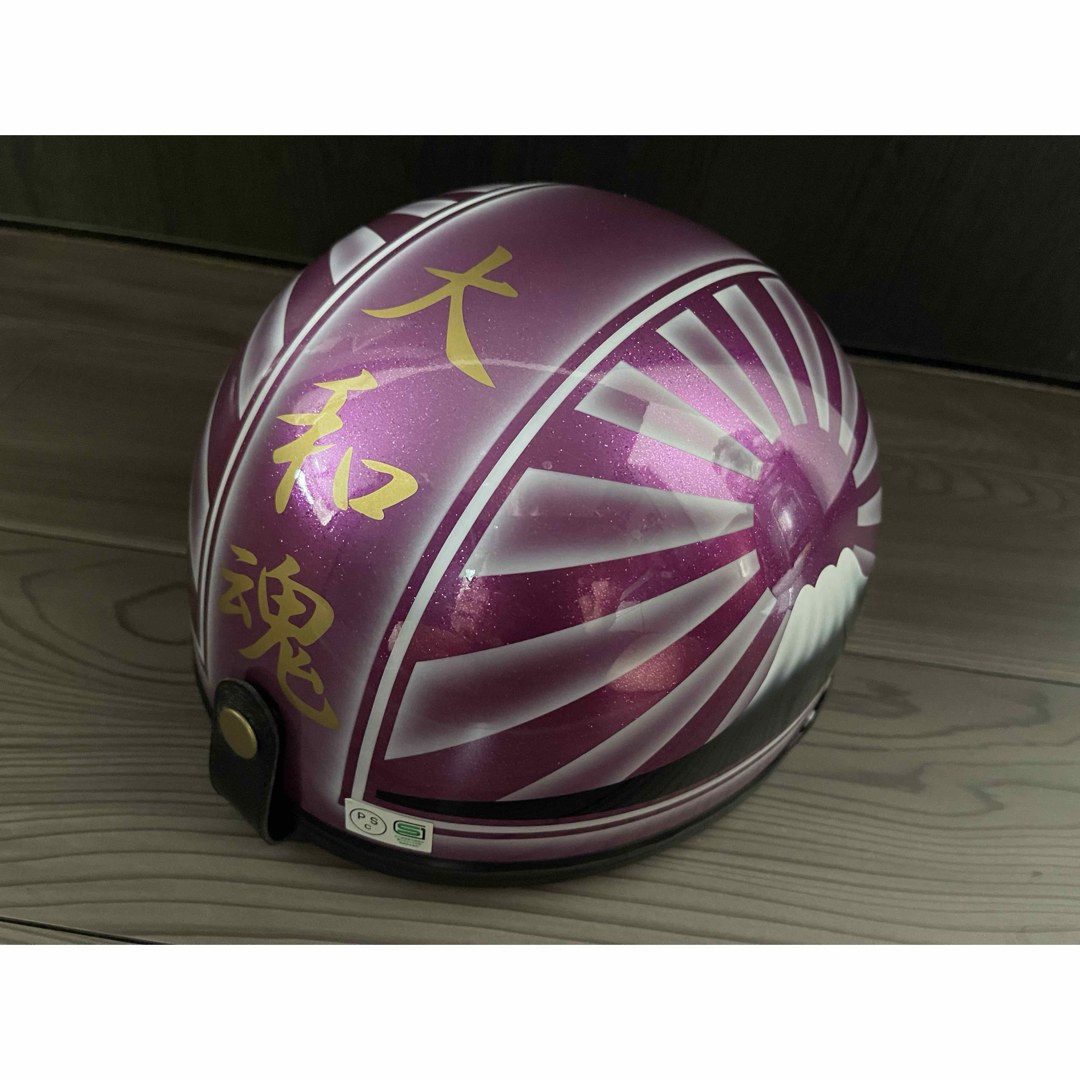 紫ラメ 富士日章 コルク半 ヘルメット - ヘルメット/シールド 紫ラメ 富士日章 コルク半 ヘルメット - ヘルメット/シールド
