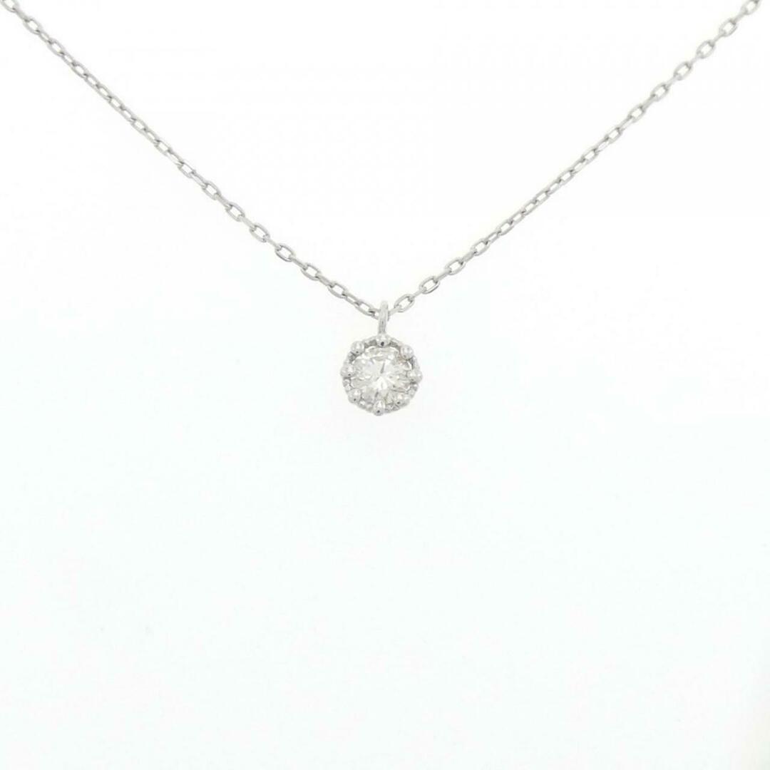 K18WG ソリティア ダイヤモンド ネックレス 0.08CT K18WG ソリティア ダイヤモンド ネックレス 0.08CT