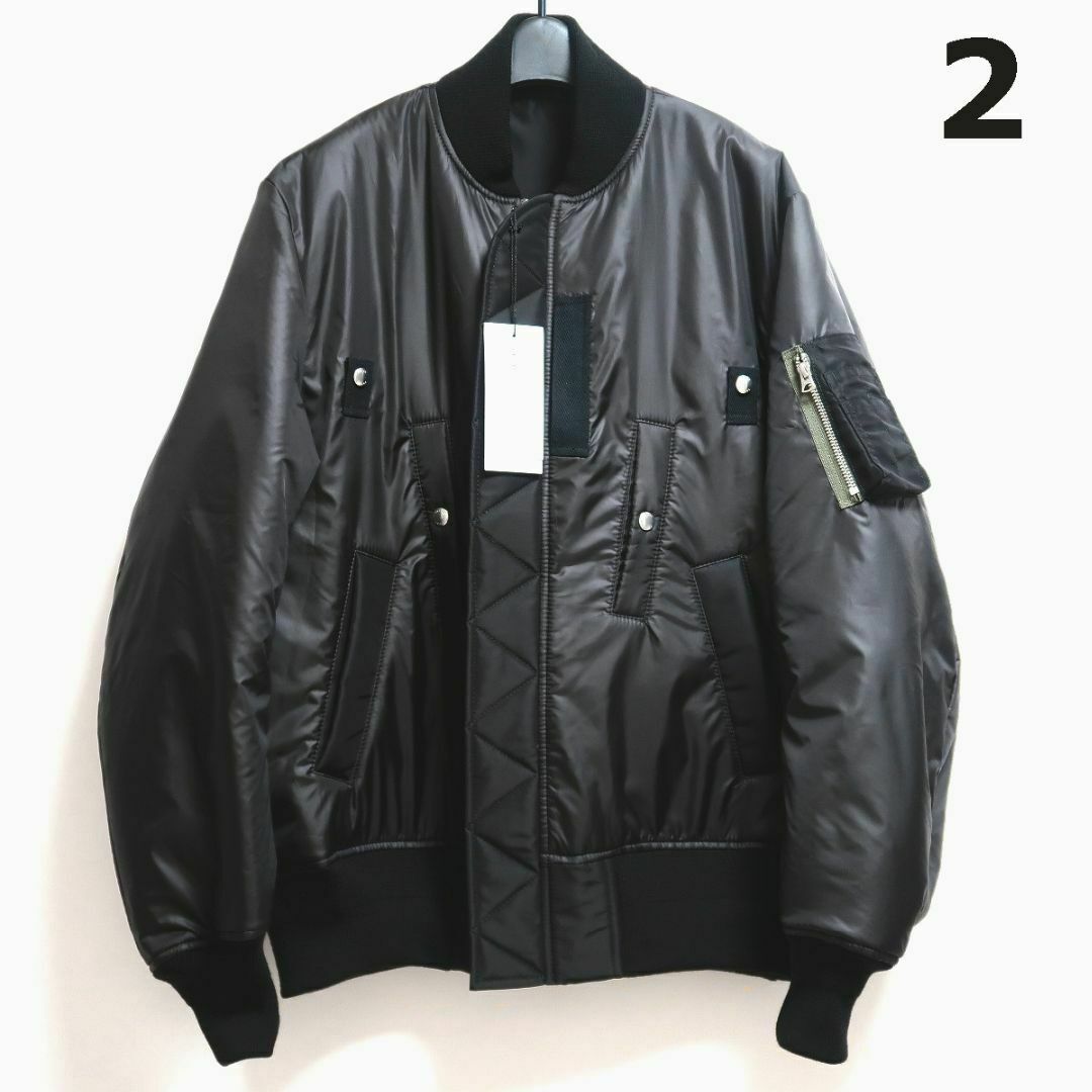 sacai - 2 新品 24SS Sacai リバーシブル MA1 ナイロンツイル sacai - 2 新品 24SS Sacai リバーシブル MA1 ナイロンツイル