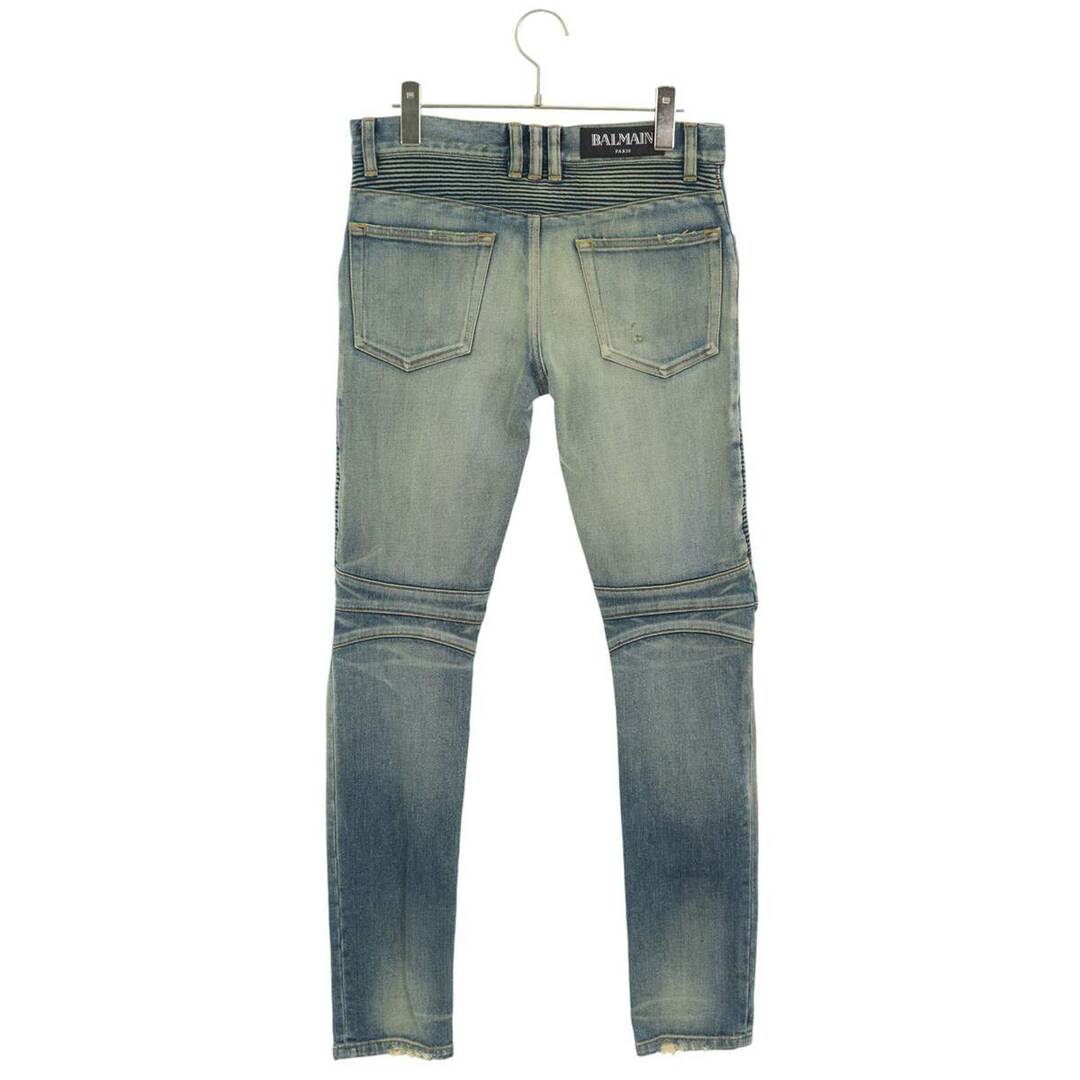 BALMAIN - バルマン POHT551C710V クラッシュバイカーデニム BALMAIN - バルマン POHT551C710V クラッシュバイカーデニム