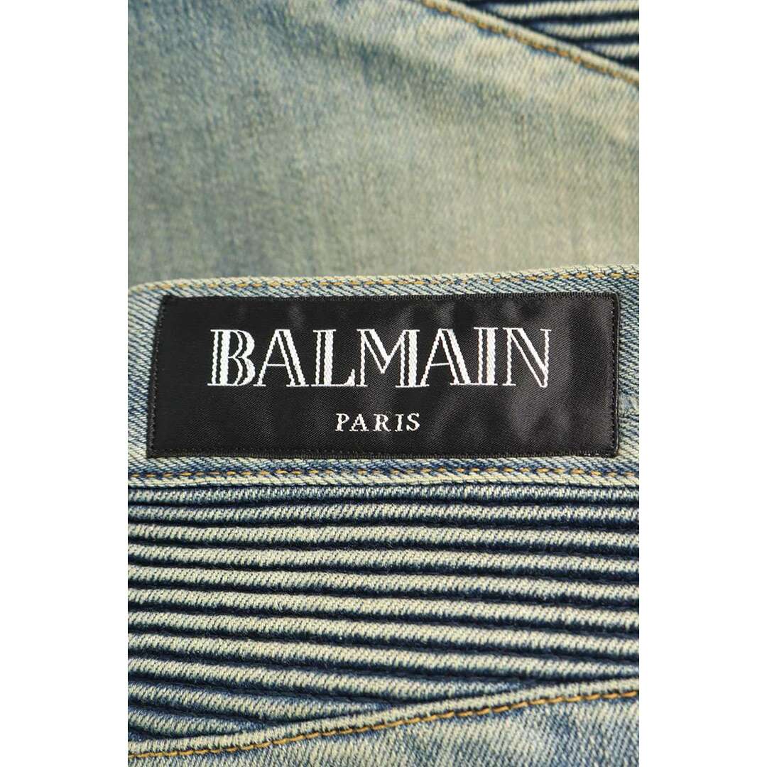 BALMAIN - バルマン POHT551C710V クラッシュバイカーデニム BALMAIN - バルマン POHT551C710V クラッシュバイカーデニム