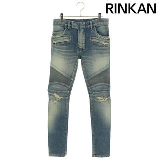 BALMAIN - バルマン POHT551C710V クラッシュバイカーデニム BALMAIN - バルマン POHT551C710V クラッシュバイカーデニム