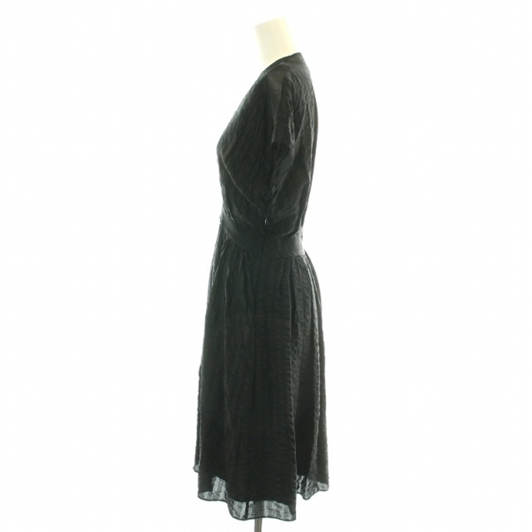 バレンシアガ SILK ワンピース ひざ丈 フレア 半袖 36 XS 黒 バレンシアガ SILK ワンピース ひざ丈 フレア 半袖 36 XS 黒