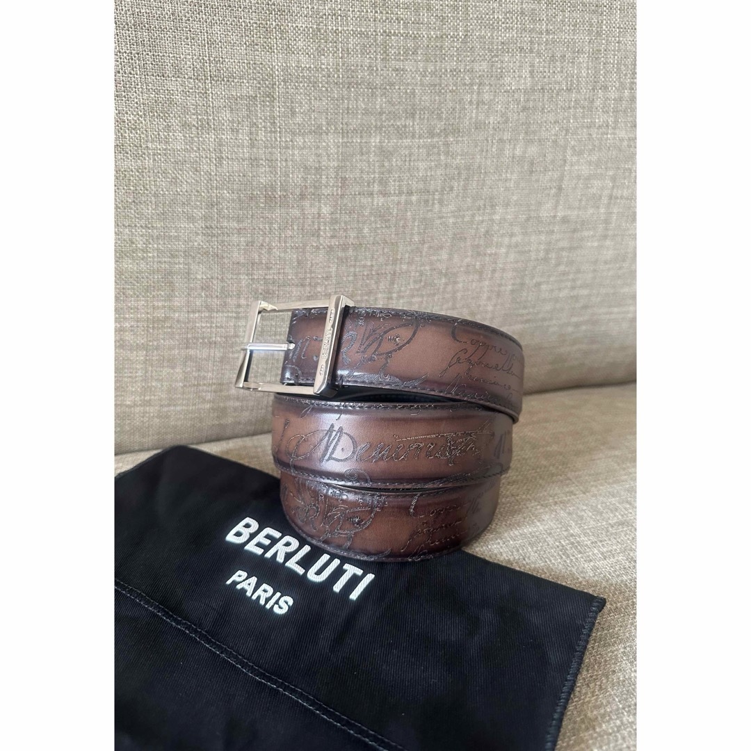 BERLUTI - 特注15万 ベルルッティ スクリットレザー ベルト 全面 BERLUTI - 特注15万 ベルルッティ スクリットレザー ベルト 全面
