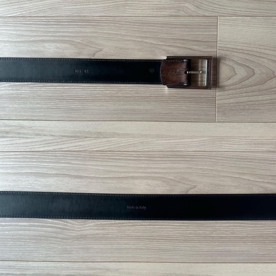 BERLUTI - 特注15万 ベルルッティ スクリットレザー ベルト 全面 BERLUTI - 特注15万 ベルルッティ スクリットレザー ベルト 全面