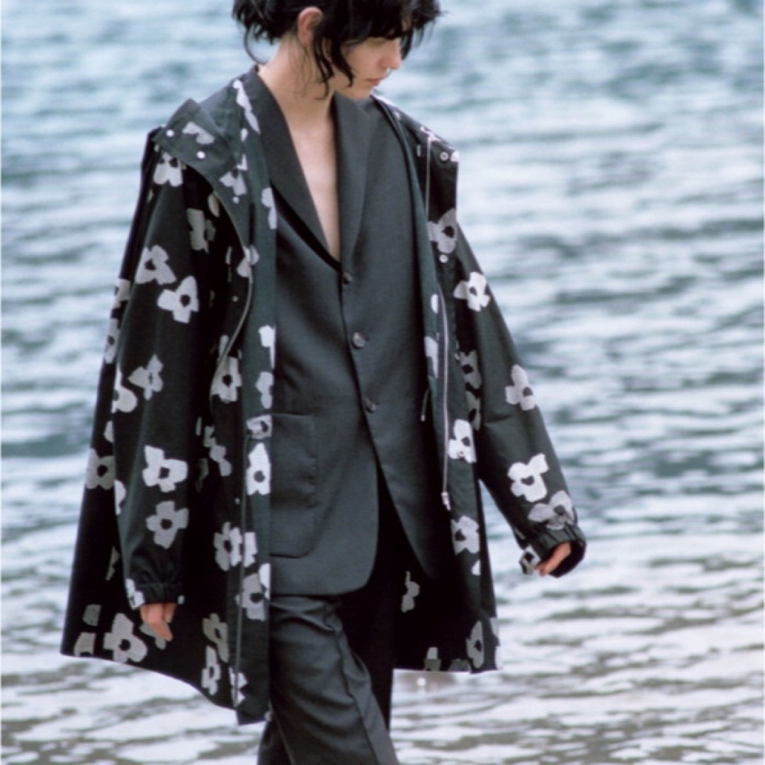 AURALEE - washed finx twill print hooded coatの通販 by suzy AURALEE - washed finx twill print hooded coatの通販 by suzy