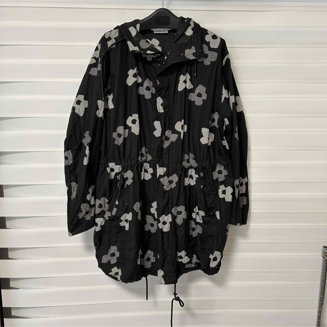 AURALEE - washed finx twill print hooded coatの通販 by suzy AURALEE - washed finx twill print hooded coatの通販 by suzy