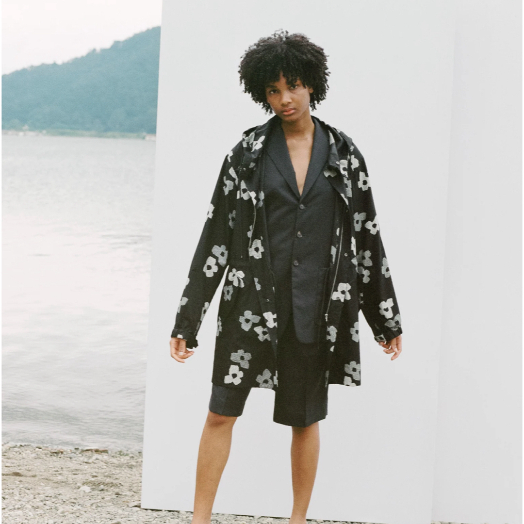 AURALEE - washed finx twill print hooded coatの通販 by suzy AURALEE - washed finx twill print hooded coatの通販 by suzy