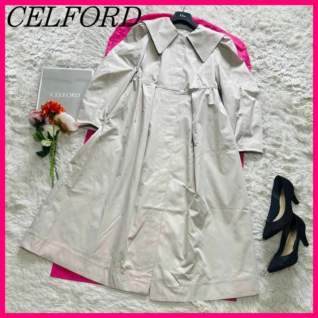 CELFORD - 【美品】CELFORD スプリングコート ビッグカラー CELFORD - 【美品】CELFORD スプリングコート ビッグカラー