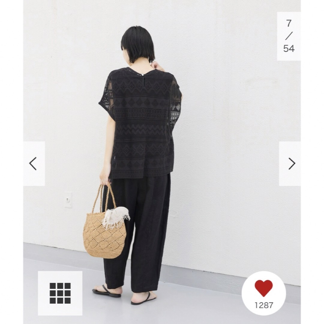 かぐれ - 新品タグ付◉ ブラック リネンボリュームパンツ かぐれ かぐれ - 新品タグ付◉ ブラック リネンボリュームパンツ かぐれ