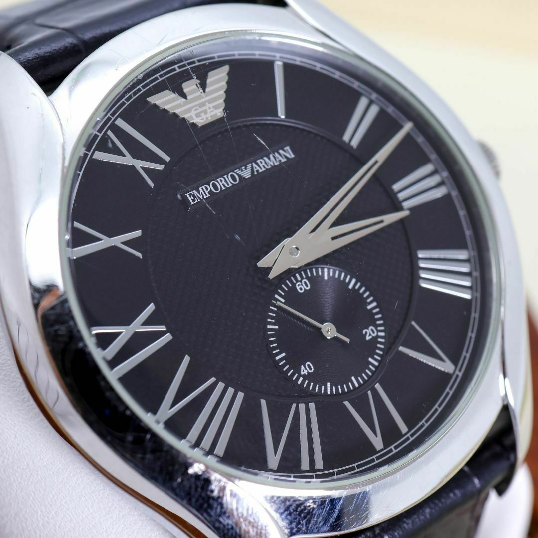 稼働 EMPORIO ARMANI 腕時計 AR1703 スモセコ 箱 p 時計 稼働 EMPORIO ARMANI 腕時計 AR1703 スモセコ 箱 p 時計